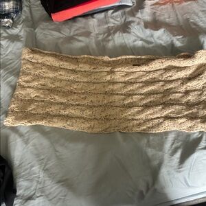 C.C Speckled Knit Scarf in Cream